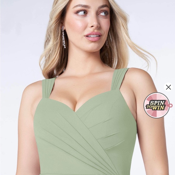 Azazie Nahrin Bridesmaid Dress in Agave - Size A4 - Picture 6 of 11